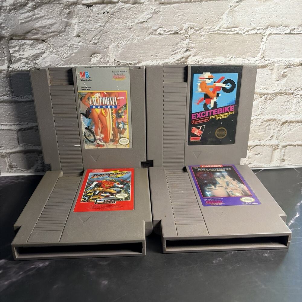 Nintendo NES Excitebike 5 Screw/California Games/Dash Galaxy/Magic Kingdom T&W
